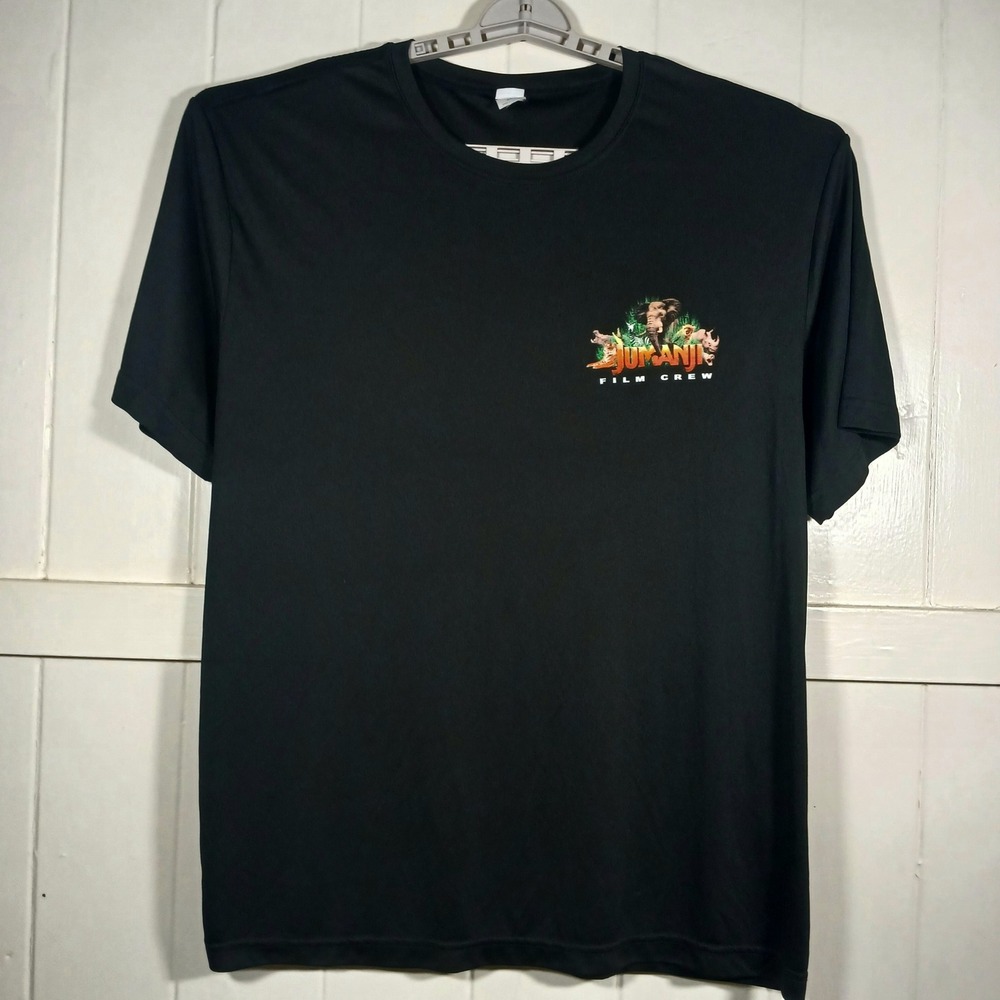 JUMANJI Film Crew Athletic T-Shirt Mens 3XL Black Hawaii Movie Promo - Picture 2 of 10